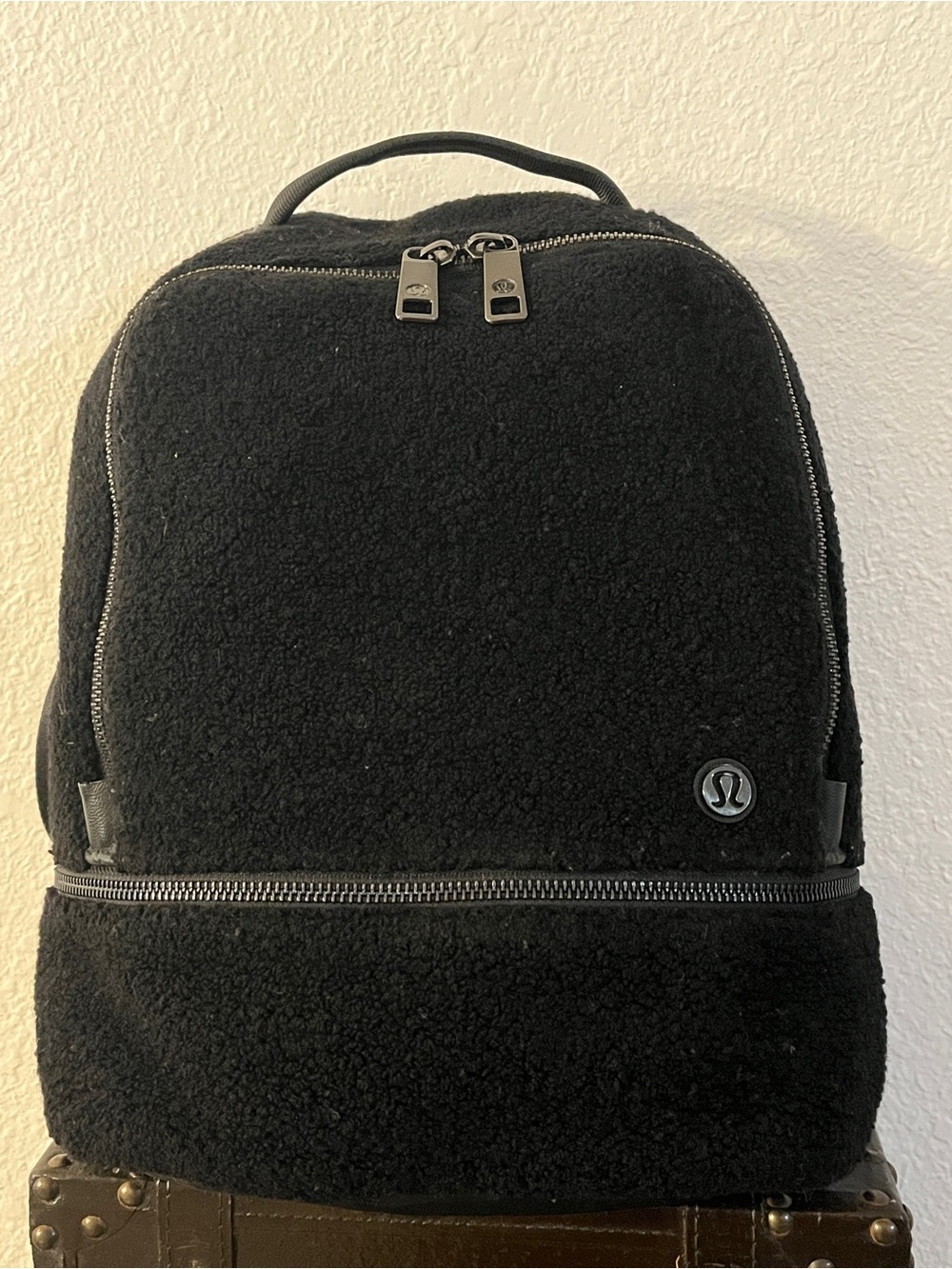 lululemon athletica Black Sherpa Backpack - Women's Plush Daypack